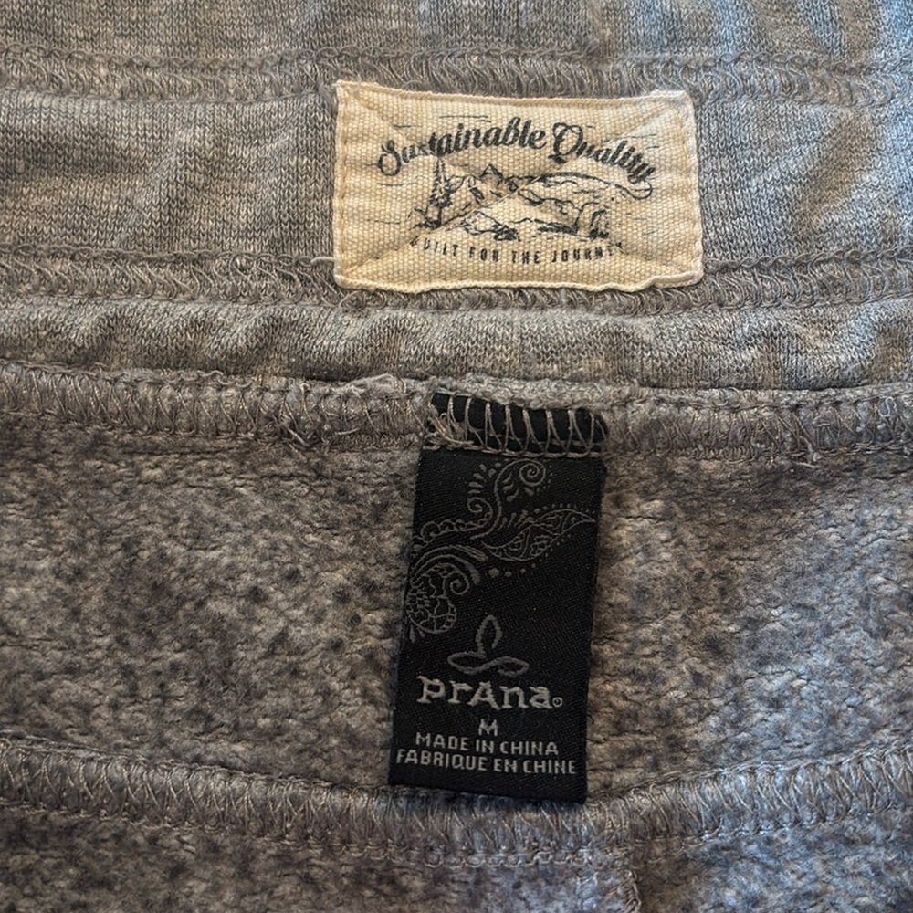Prana Gray Athletic Shorts with Drawstring Waistband - Picture 2 of 3